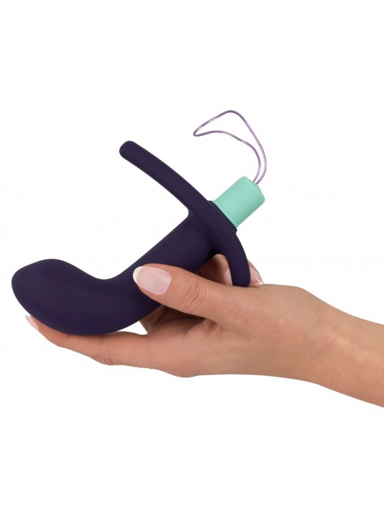 Plug prostático recargable con Control vibrador en la mano